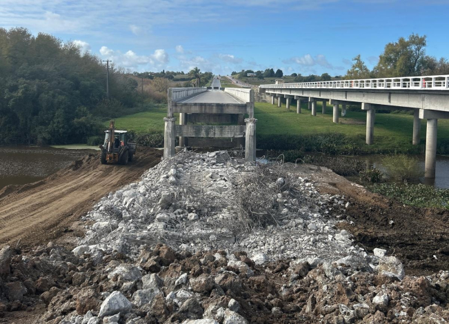 Comenzó la construcción de nuevo puente sobre Arroyo Cufré, en San José