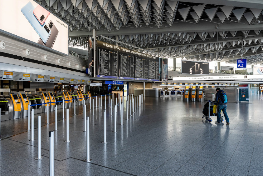 Aeropuerto durante la situación de pandemia