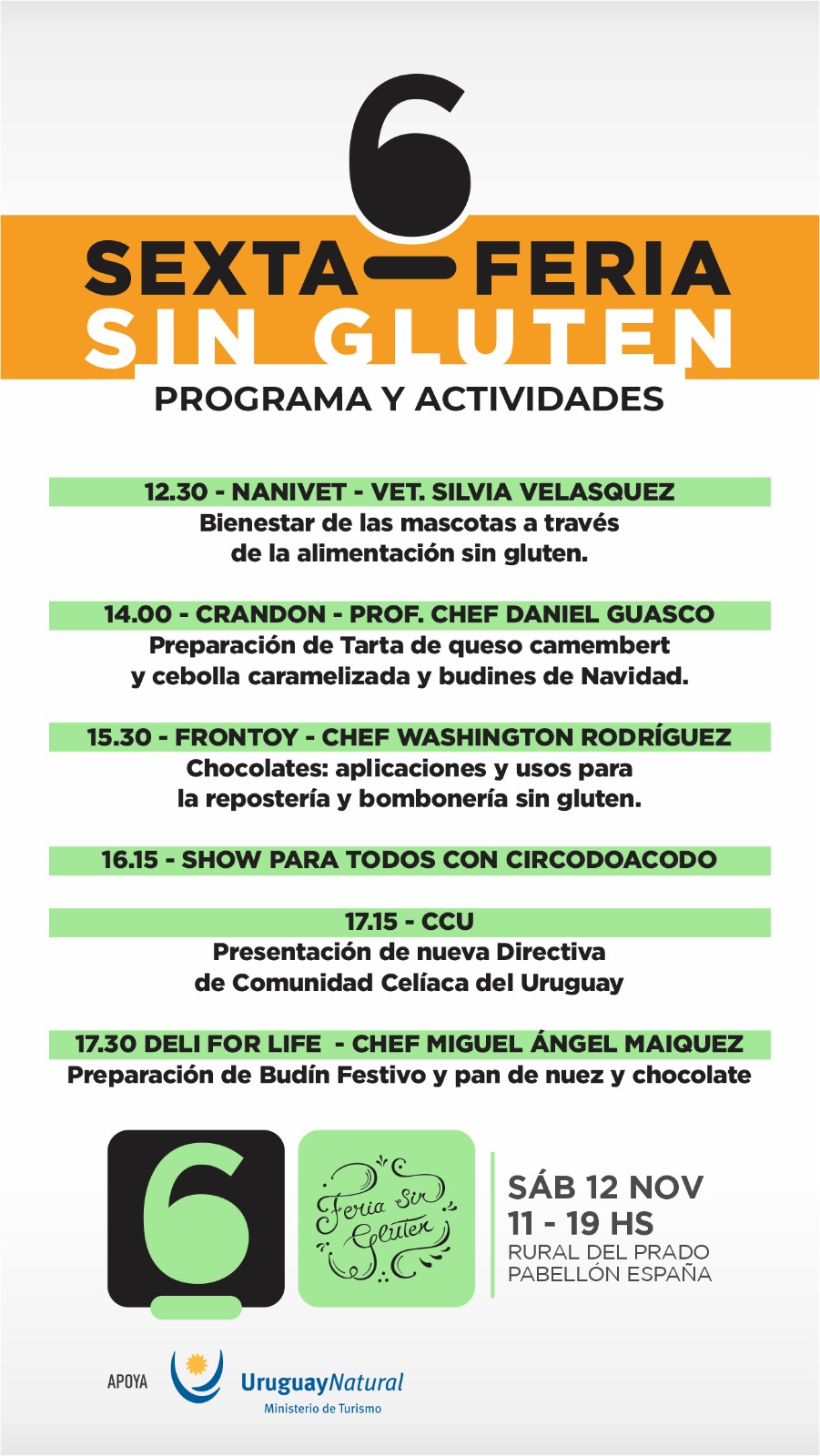 Feria Sin Gluten Grilla de Actividades