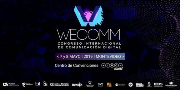 Foto con la palabra wecomm y fecha del evento Foto con la palabra wecomm y fecha del evento