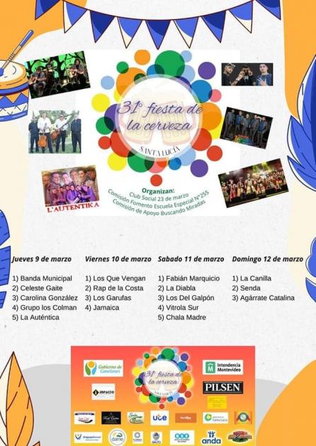 31º edición de la Fiesta de la Cerveza en Santa Lucía, Canelones