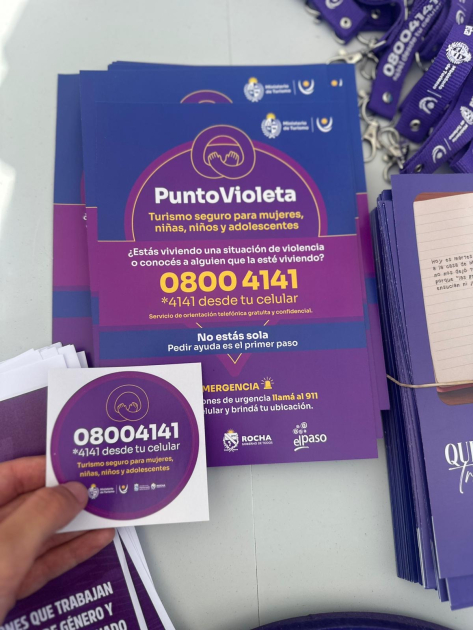 Turismo seguro: el Ministerio de Turismo instala Puntos Violetas “