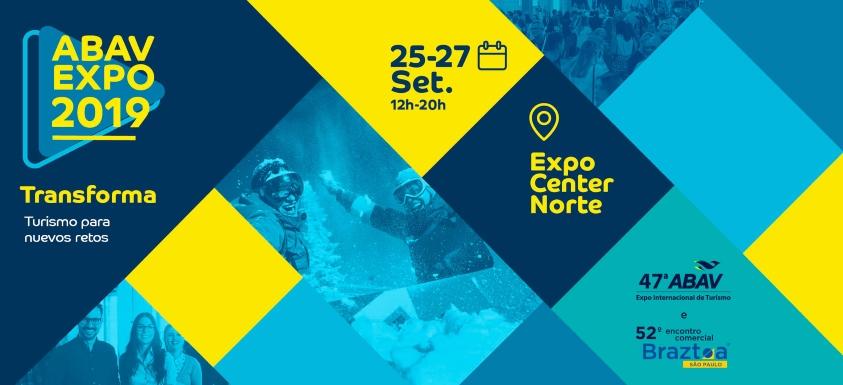 ABAV Expo Internacional de Turismo Banner de ABAV del 25 al 27 de setiembre