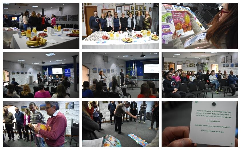 Collage de fotos de la jornada de sensibilización en la sede del Ministerio de Turismo