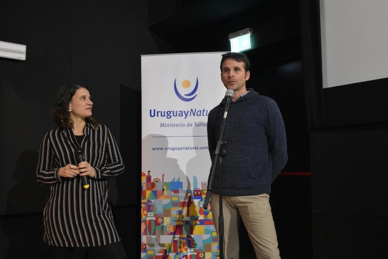 Serrana Díaz y Guillermo Ameixeiras durante la presentación 