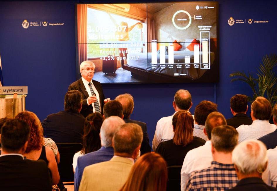 Presentación de datos estadísticos del año 2023, en el Ministerio de Turismo Presentación de datos estadísticos del año 2023, en el Ministerio de Turismo