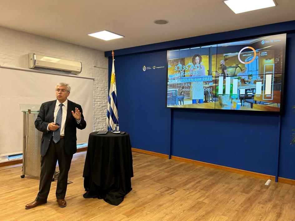 Presentación de datos estadísticos del año 2023, en el Ministerio de Turismo Presentación de datos estadísticos del año 2023, en el Ministerio de Turismo