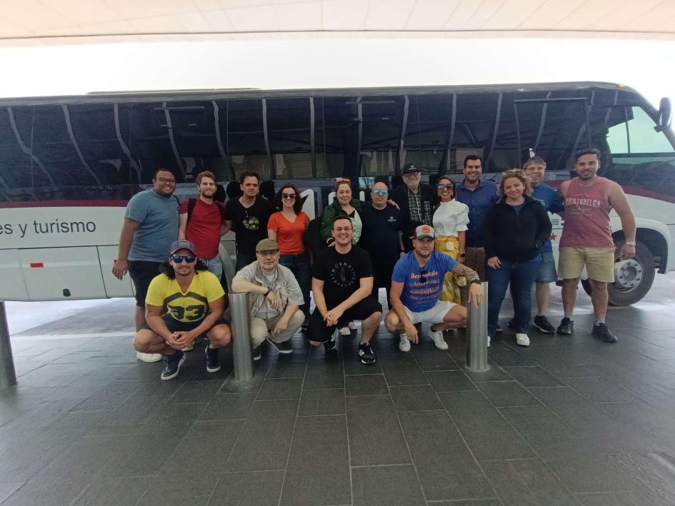 Despedida de periodistas extranjeros en Aeropuerto de Carrasco