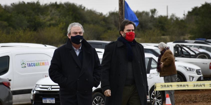 Ministro de Turismo, Germán Cardoso y de Transporte y Obras Públicas, Luis Alberto Heber