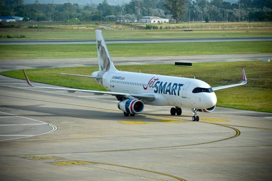 Llegada de vuelo inaugural de Jetsmart al Aeropuerto de Carrasco Llegada de vuelo inaugural de Jetsmart al Aeropuerto de Carrasco