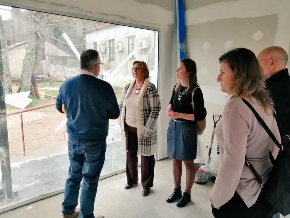 Recorrida de la ministra Kechichian por el Centro de Intrepretación de Visitantes del ex Frigorífico Anglo 