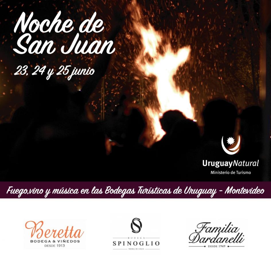 Noche de San Juan en bodegas turísticas de Montevideo