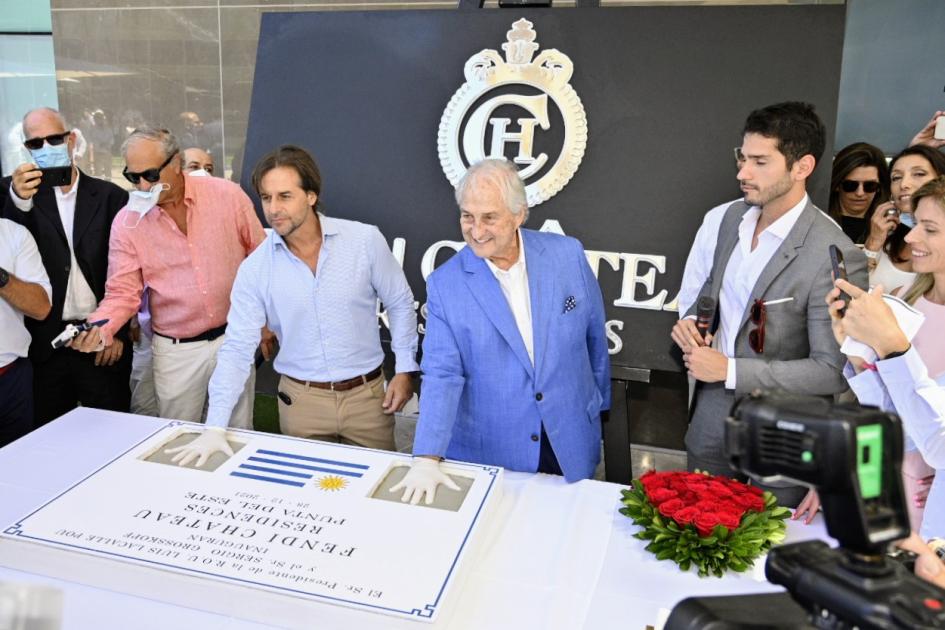 Presidente Lacalle Pou inauguró Fendi Château Residences, en Punta del Este