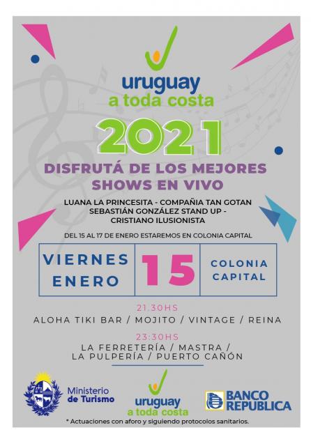 Presentación de Uruguay a Toda Costa 15 de Enero en Ciudad de Colonia