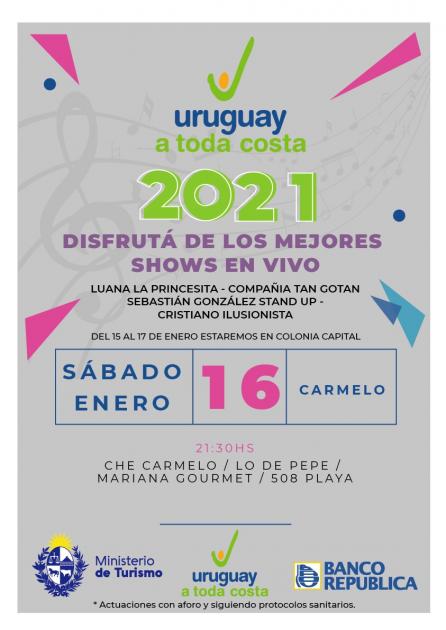 Presentación de Uruguay a Toda Costa 16 de Enero en Carmelo