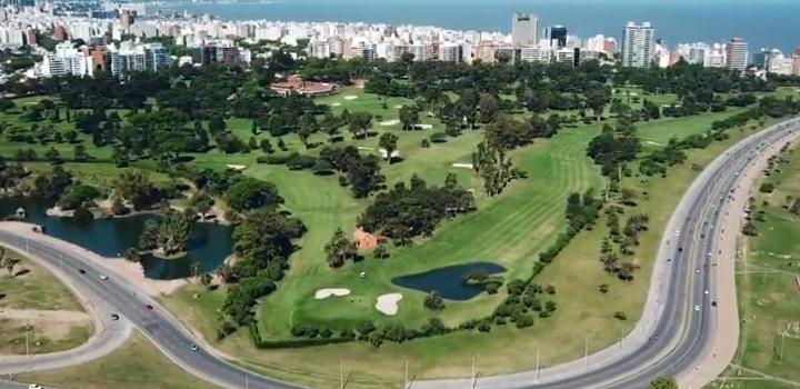 Vista aérea del Club de Golf del Uruguay, Punta Carretas, Montevideo