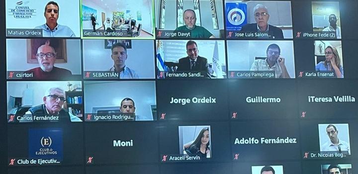 Reunión virtual del Ministro de Turismo, Germán Cardoso y la Cámara de Comercio Paraguayo - Uruguaya