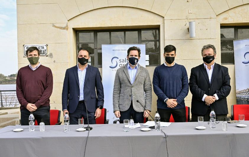 Ministro Germán Cardoso, Presidente de Delegación Uruguaya ante CTM, Carlos Albisu y equipos de MINTUR y CTM Ministro Germán Cardoso, Presidente de CTM, Carlos Albisu y equipos de MINTUR y CTM