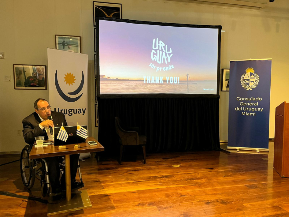 Pablo Menoni, en el desayuno "Uruguay te espera"