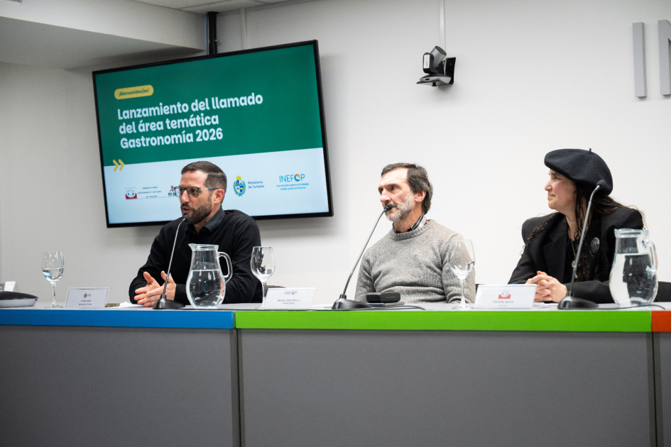 Llamado a propuestas de formación profesional en Gastronomía para el sector turístico Lanzamiento