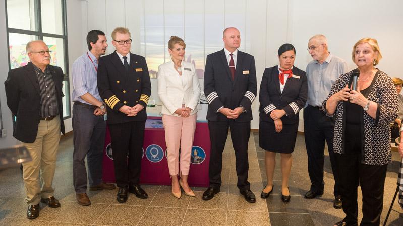 Lanzamiento Temporada de Cruceros 2019/20 Lanzamiento Temporada de Cruceros 2019/20, Kechichian exponiendo durante la presentación