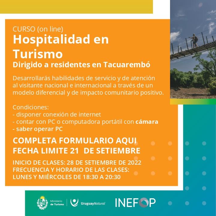 Curso de capacitación sobre hospitalidad en el sector turístico en Tacuarembó