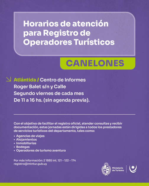 Horarios de atención para Canelones Horarios de atención para Canelones