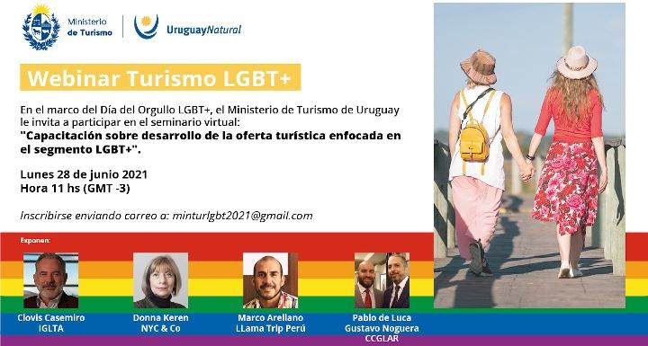 Invitación a capacitación virtual sobre desarrollo de oferta turística enfocada en el segmento LGBT+