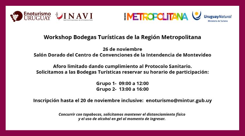 Región Metropolitana presenta Workshop de Bodegas Turísticas Región Metropolitana presenta Workshop de Bodegas Turísticas