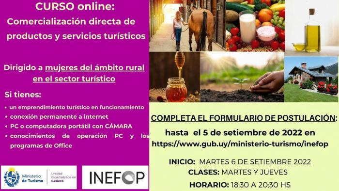 Convocatoria a mujeres rurales en el sector turístico del Uruguay para curso online Convocatoria a mujeres rurales en el sector turístico del Uruguay para curso online