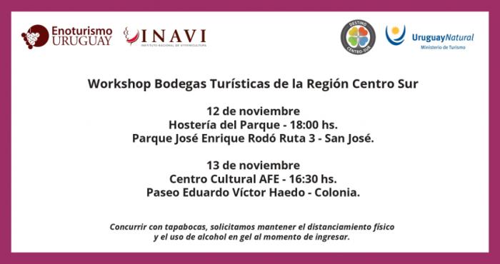 Invitación a Workshop de Bodegas Turísticas Invitación a Workshop de Bodegas Turísticas