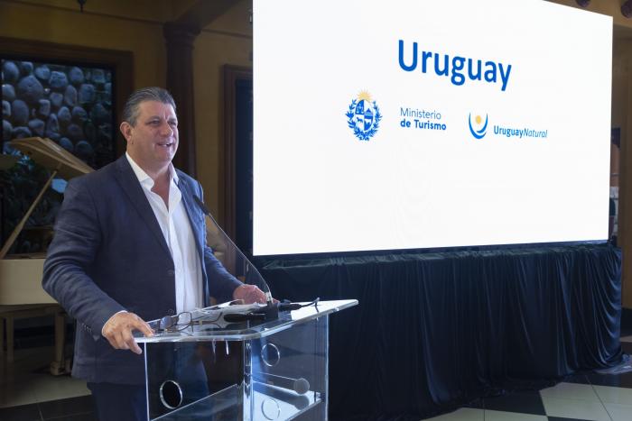 Director General de Secretaría del Mintur, Ignacio Curbelo, en presentación del Uruguay durante almuerzo de MLS 2022 Director General de Secretaría del Ministerio de Turismo, Ignacio Curbelo, en almuerzo de MLS 2022