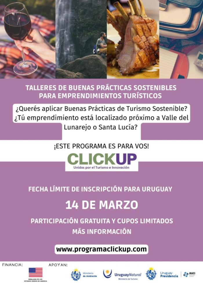 Convocatoria del Programa ClickUp para emprendimientos turísticos