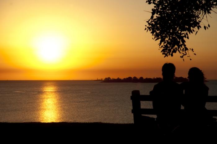 Atardecer vista al río