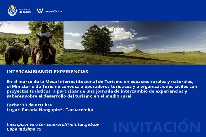 Jornada de Intercambio de experiencias y saberes sobre desarrollo del turismo rural Jornada de Intercambio de experiencias y saberes sobre desarrollo del turismo rural
