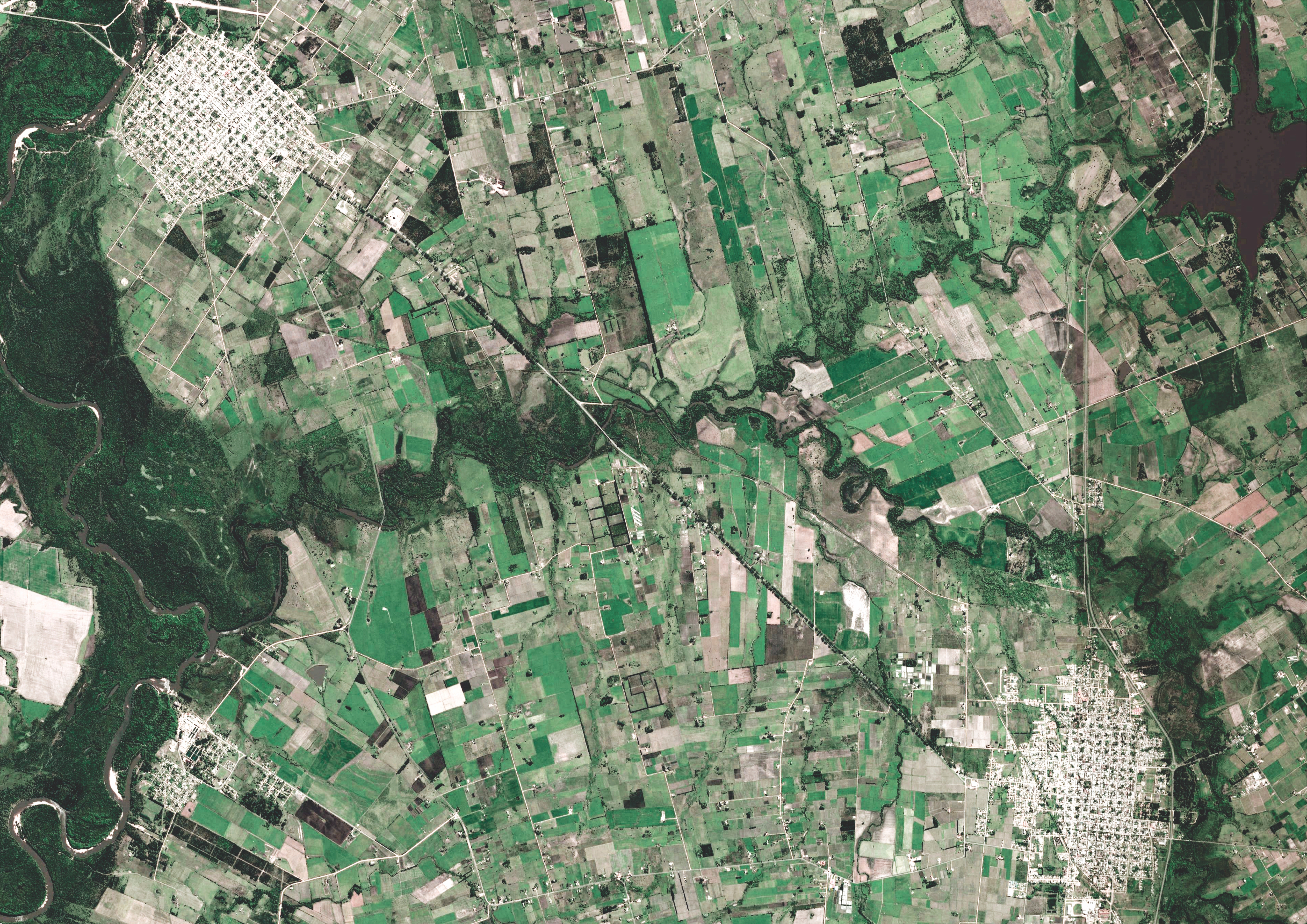 Imagen satelital de la Cuenca del Santa Lucía