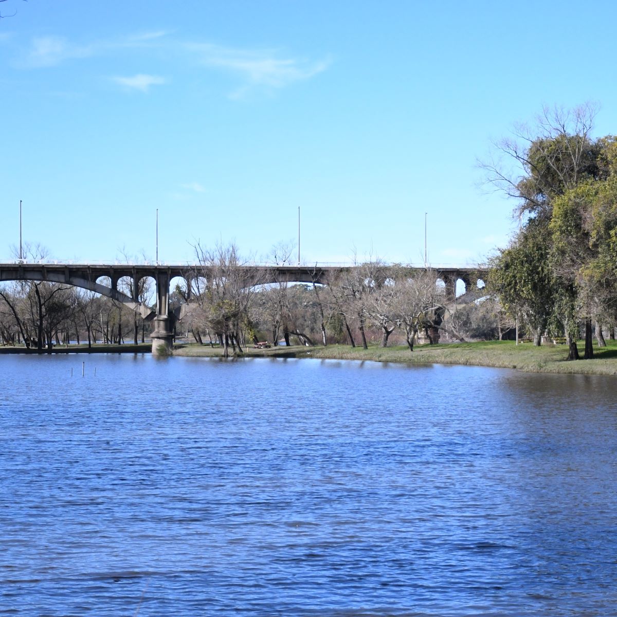 Puente Centenario en el río Negro