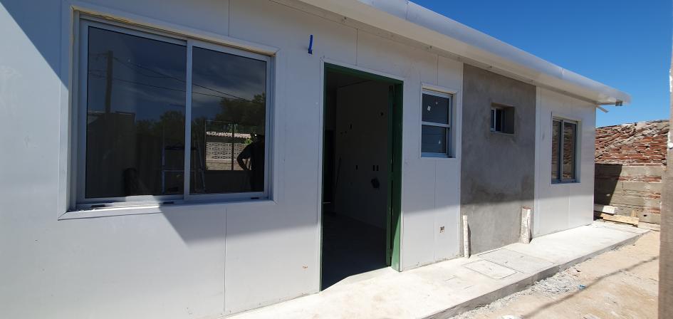 Fachada de la vivienda en obra Fachada de la vivienda en obra