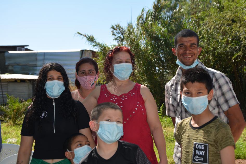 Familia beneficiaria de una vivienda
