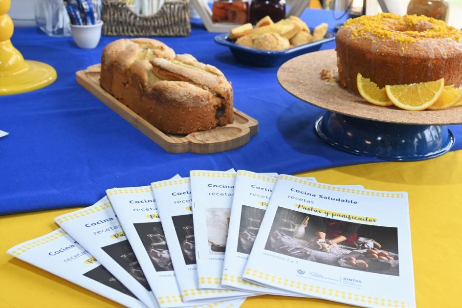 Merienda preparada por las participantes de Lanceras de Artigas en el marco del taller de cocina