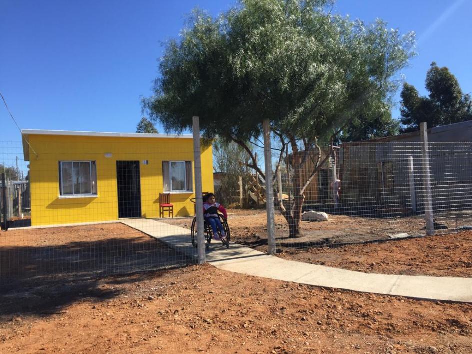 Nueva vivienda del barrio Andresito con rampa accesible para el ingreso Nueva vivienda del barrio Andresito con rampa accesible para el ingreso
