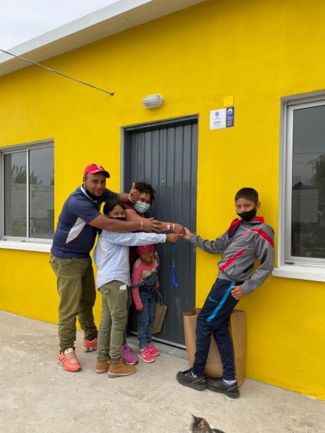 Familia participante del Juntos de la ciudad de Salto