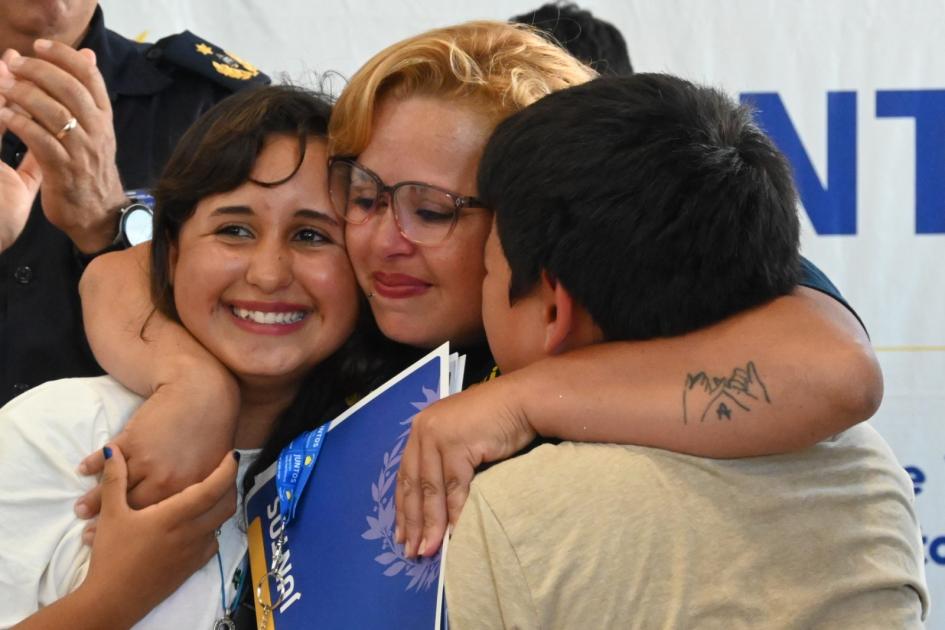 Familia participante de Juntos de la ciudad de Fray Bentos