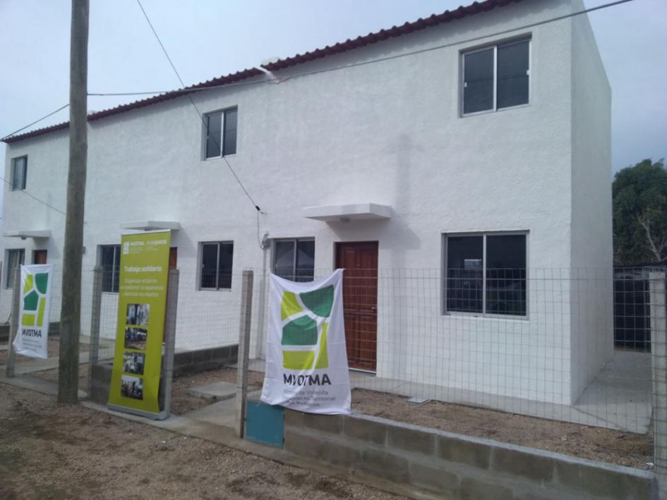 Plan Juntos inaugura viviendas en el barrio 22 de Mayo Fachada de una vivienda