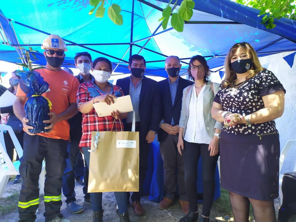 Inauguración de viviendas en el complejo Talca en Las Piedras