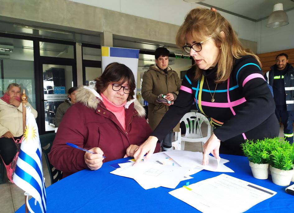 Participante del barrio Tres Ombúes