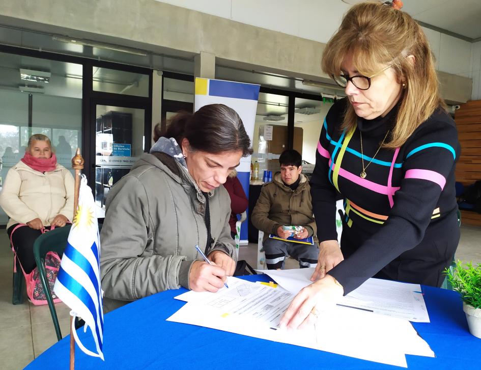 Participante del barrio Tres Ombúes