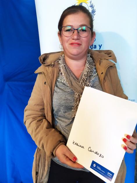 Participante del barrio Andresito de la ciudad de Salto