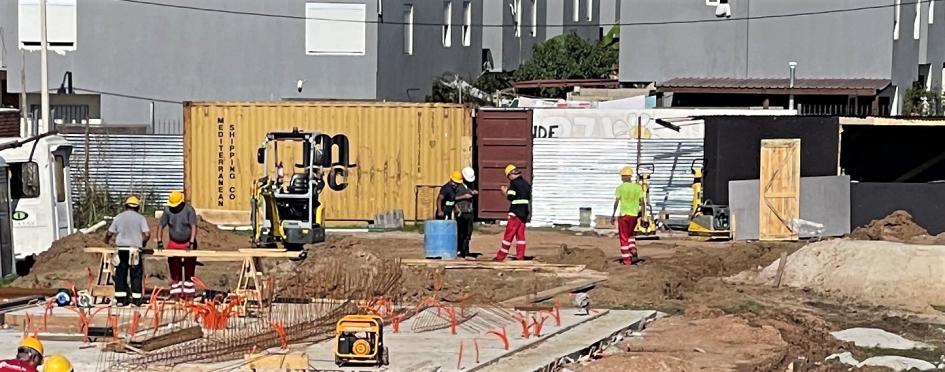 Avance de obra en el barrio Punta de Rieles