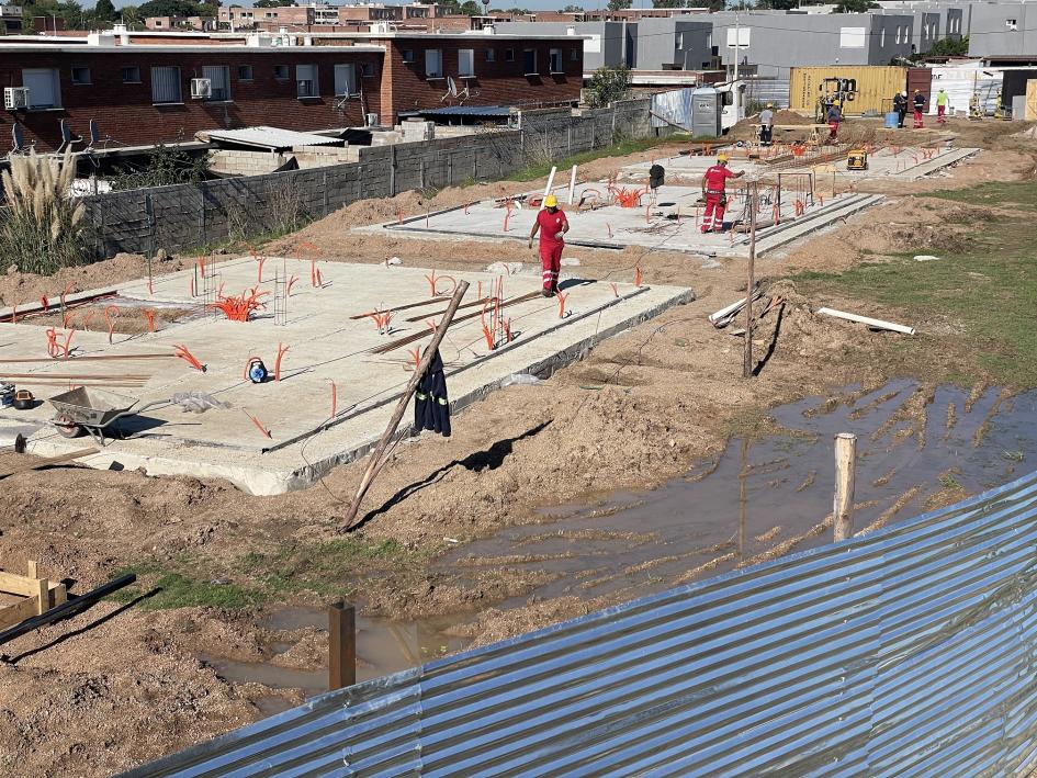 Avance de obra en el barrio Punta de Rieles